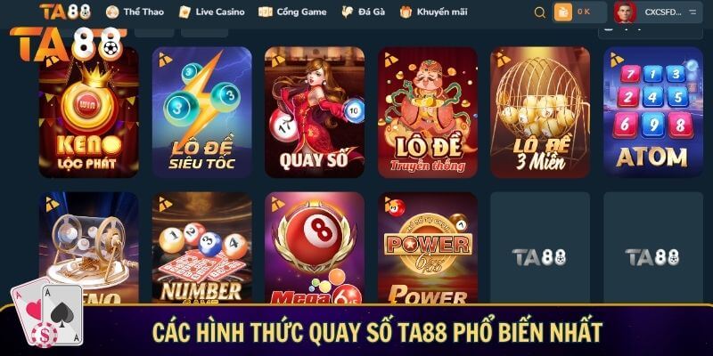 Các hình thức quay số TA88 phổ biến nhất